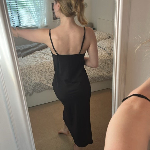 Black Slip Dress - Picture 3 of 4